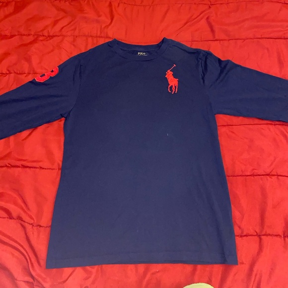 polo ralph lauren boys jersey cotton long sleeve - Picture 1 of 2